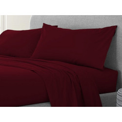 Γαρύφαλλο Σεντόνι King Size Βαμβακερό με Λάστιχο 180x200+30 Reactive Μπορντό