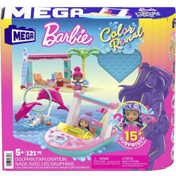 MEGA BLOKS BARBIE COLOR REVEAL - ΣΚΑΦΟΣ ΜΕ ΦΙΓΟΥΡΕΣ, ΔΕΛΦΙΝΙΑ ΚΑΙ ΑΞΕΣΟΥΑΡ HHW83