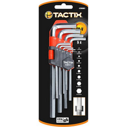 TACTIX - Κλειδιά Αλλεν Μακρυά CR-V Σετ 9 τεμ Ίντζας (206003)