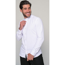 Ben Tailor Ανδρικό Πουκάμισο Βαμβακερό Μακρυμάνικο Slim Fit με Mao Γιακά Λευκό BENT.0692