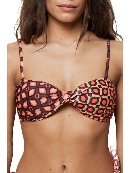 Superdry Vintage Bikini Top Strapless Κοραλί W3010361A-8WN