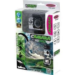 Jamara Camara Full HD Pro V2 Action Camera Full HD με WiFi και Οθόνη 2" Λευκή