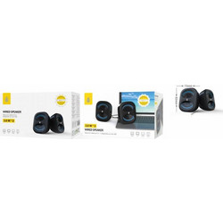 MTK Ηχεία Ενσύρματα Speaker 2.0 Multimedia 3W Μπλε F3577