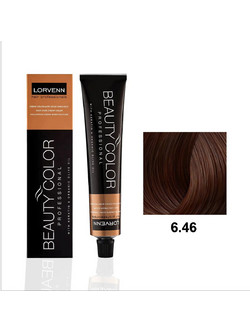 Lorvenn Beauty Color 6.46 Χάλκινο Κόκκινο Βαθύ Μόνιμη Βαφή Μαλλιών 70ml