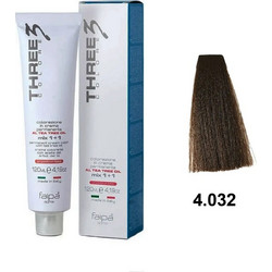 Faipa Three Color 4.032 Καστανό Σοκολατί Μόνιμη Βαφή Μαλλιών 120ml