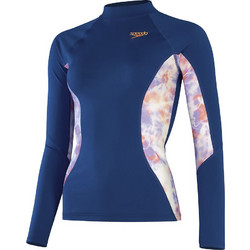Speedo Women's Printed Long Sleeve Rash Top (Ammonite / Soft Coral / Miami Lilac) SPEEDO lila