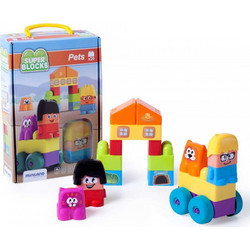 Παιχνίδι - Τουβλάκια Miniland Super Blocks Pets (20τεμ.)