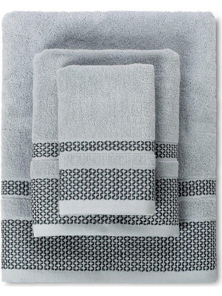 Set3 Πετσέτες Μπάνιου 100% Βαμβάκι Alvor Gray 550gr