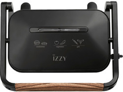 Izzy IZ-2013 Τοστιέρα Γκριλιέρα για 2 Τοστ 1300W Wooden Black