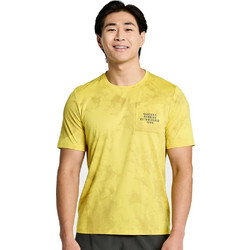 Saucony Explorer Ανδρικό Αθλητικό T-Shirt Κίτρινο SAM800346-ARTDP