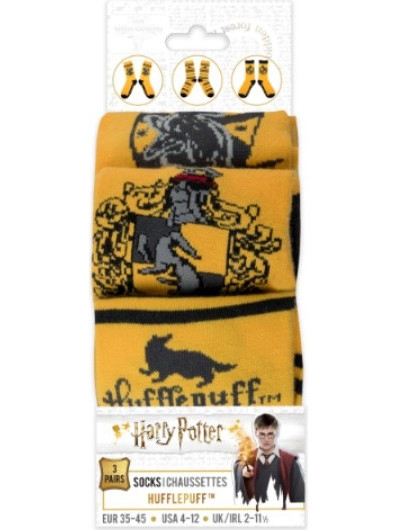Κάλτσες Set των 3 Hufflepuff - Harry Potter