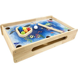 Pin Toys Ξύλινο Μπιλιάρδο - Pucket 2 σε 1 Από Μασίφ Καουτσουκόδεντρο