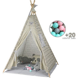 Bebe Stars Panda Παιδική Σκηνή Ινδιάνικη με Στρώμα 302-187