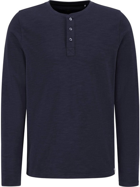 FYNCH-HATTON T-SHIRT ΜΕ 3 ΚΟΥΜΠΙΑ ΜΑΚΡΥ ΜΑΝΙΚΙ 100% ΒΑΜΒΑΚΙ REGULAR FIT