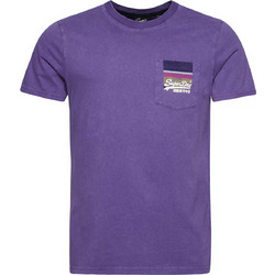 Superdry Ανδρικό Αθλητικό T-Shirt Μωβ M1011477A-ULI