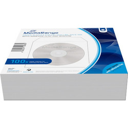 MediaRange BOX62 θήκη οπτικού δίσκου Θήκη Sleeve 1 δίσκοι Λευκός (Άσπρος)