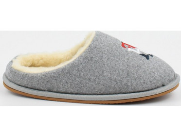 Γυναικείες Παντόφλες Tommy Hilfiger Th Embroidery Home Slipper FM0FM05492-0IM Γκρι Υφασμα