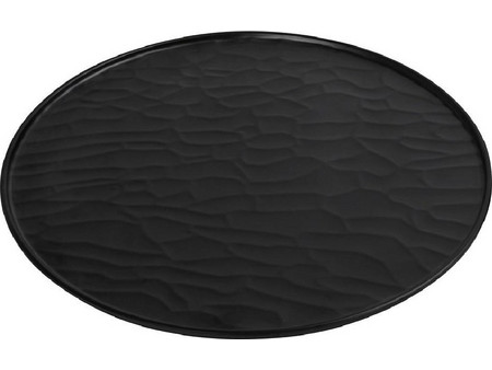 Espiel Πιάτο Ρηχό Μελαμίνης Wavy Matte Black 35cm MLB335K18-6
