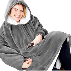 Huggle Κουβέρτα Βελουτέ King Size 70x90εκ. - Γκρι