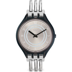 Swatch Skinbar Γυναικείο Ρολόι με Ασημί Μεταλλικό Μπρασελέ SVOM105A