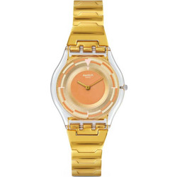 Swatch Γυναικείο Ρολόι με Χρυσό Μεταλλικό Μπρασελέ SFE104G