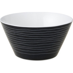 Bowl 14 stripe black Dutch Rose DR180048