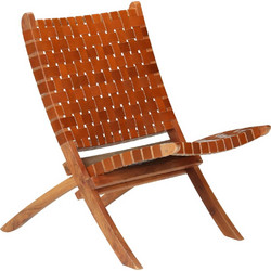 vidaXL Πολυθρόνα Relax Ξύλινη Πορτοκαλί 246365