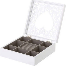 Ξύλινη Κοσμηματοθήκη - Μπιζουτιέρα 23 x 23 x 7 cm Bakaji 02838603