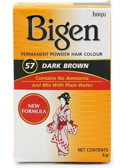 Bigen 57 Dark Brown Μόνιμη Βαφή Μαλλιών Χωρίς Αμμωνία 6gr