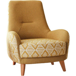 Πολυθρόνα - Μπερζέρα Aztek 383EVN1131 75x88x95cm Multi-Yellow