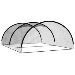 vidaXL Δίχτυ Κλουβί Μπέιζμπολ Μαύρο 600 x 400 x 250 εκ. από Πολυεστέρα 93749