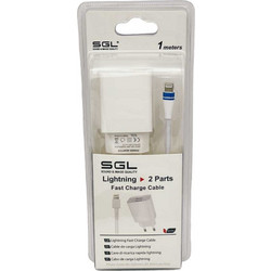 SGL B5-F2 Φορτιστής με Καλώδιο Lightning με 2 Θύρες USB-A White