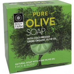 Bodyfarm Pure Olive Soap Eνυδατικό στερεό σαπούνι με Βιολογικό Ελαιόλαδο 110gr
