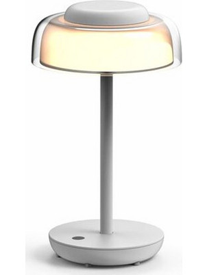 LED πορτατίφ PC επαναφορτιζόμενο 3W 5DVC 3000K με θερμό φως και λευκό σώμα IP44 - 5-050