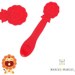 Marcus & Marcus Λιονταράκι Βρεφικό Κουτάλι Σιλικόνης 6m+ Κόκκινο