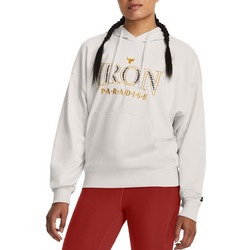 Under Armour Rock Everyday Terry Hoody Γυναικείο Αθλητικό Φούτερ με Κουκούλα Λευκό 1380186-114