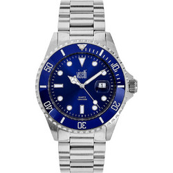 Visetti Yachtmaster Ανδρικό Ρολόι με Ασημί Μεταλλικό Μπρασελέ RI-686SC