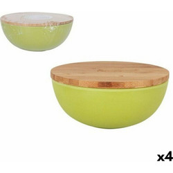 Μπολ Percutti Legno percutti Πράσινο Bamboo Με καπάκι (4 Μονάδες)