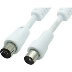 Καλώδιο Κεραίας Coax Male to Coax Female 10m White 3τμχ 02.006.0081