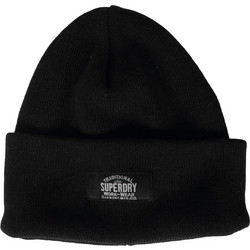 Superdry CLASSIC KNITTED BEANIE Μαύρο