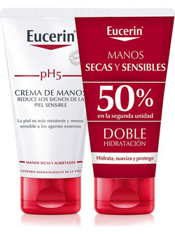 Eucerin Sensitive Ενυδατική Κρέμα Χεριών 2x75ml
