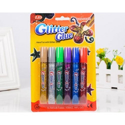 Rainbow χρυσόκολλα glitter σε 6.χρώματα 10ml (Σετ 3τεμ)