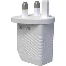 MUVIT FOR CHANGE UK TRAVEL CHARGER 2.4A 12W white