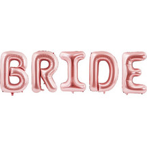Τεράστια ροζ-χρυσό μπαλόνια Bride (5 τεμ)