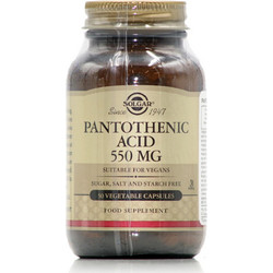 Solgar Pantothenic Acid 550mg 50 Κάψουλες