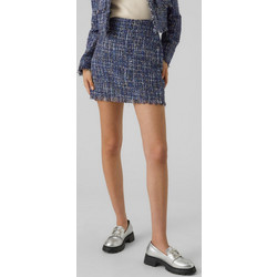 Vero Moda Μίνι Φούστα Υφασμάτινη Ψηλόμεση Pencil Μπλε 10299449