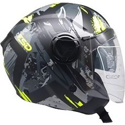 Faseed 760 Grey Yellow Κράνος Μηχανής Jet