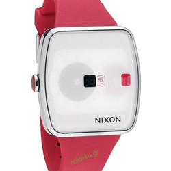 Nixon Iris Γυναικείο Ρολόι με Κόκκινο Καουτσούκ Λουράκι