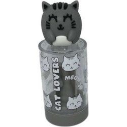 Ξύστρα I-Total XL2685_G Βαρελάκι Διάφανο Grey Cat