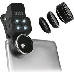 SBS Lens Kit 4 In 1 (Fish EYE, MACRO, Wild ANGLE, FLASH) - (KITLENS41)